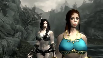 Jenna e Lacey nel gioco 3D: punizione di Skyrim