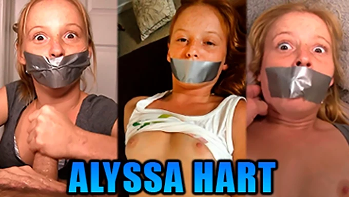 Alyssa Hart's små bryster og ansigt bliver brutalt gagget i BDSM-videoer