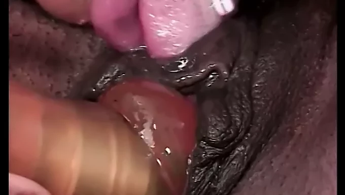 18+ siyah genç kızın amı yalatılıyor ve bir dildo ile doluyor